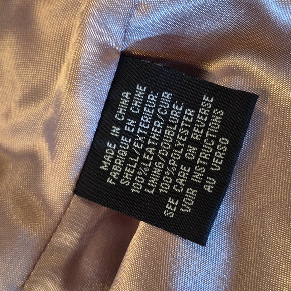 OXYHO SORENTO Women's Leather Pale Pink Moto Jacket, Satin Lined, Size Medium - Picture 15 of 16